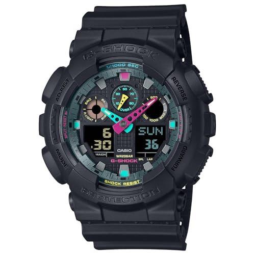 G-shock Casio GA-100 Series Analog-digital Multi-color Black Resin Watch