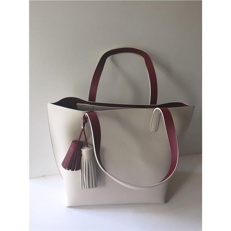 Kate Spade Foster Court Tasha Leather Tote Handbag WKRU3832 Ivory