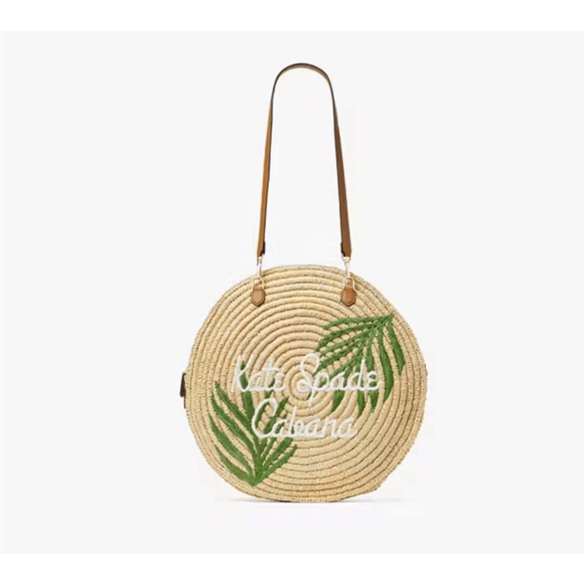 Kate Spade Sunkiss Cabana Straw Medium Tote