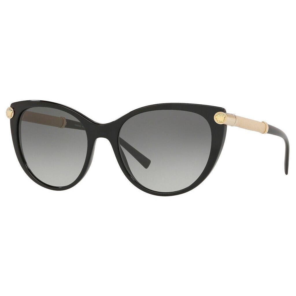 Versace Cat-eye VE4364Q 529911 55mm V-rock Sunglasses Black / Grey Gradient Lens