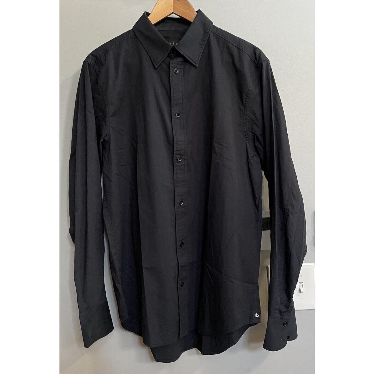 Rag Bone Shirt Fit 1 Poplin Zac Button Up Long Sleeve Cotton Stretch Large