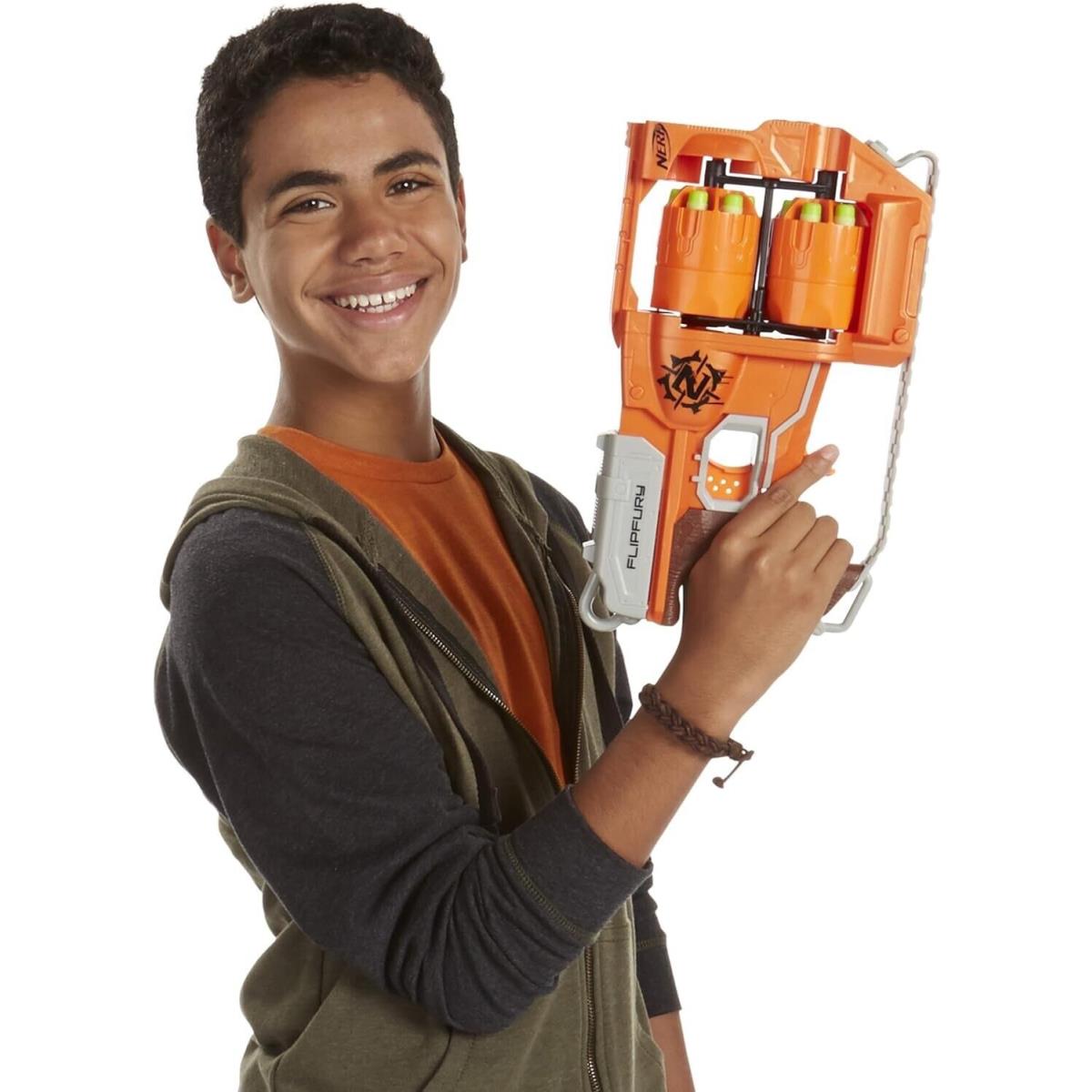 Nerf Zombie Strike Flipfury Blaster - 2 Flipping G Dart Drums - 12 Soft Darts