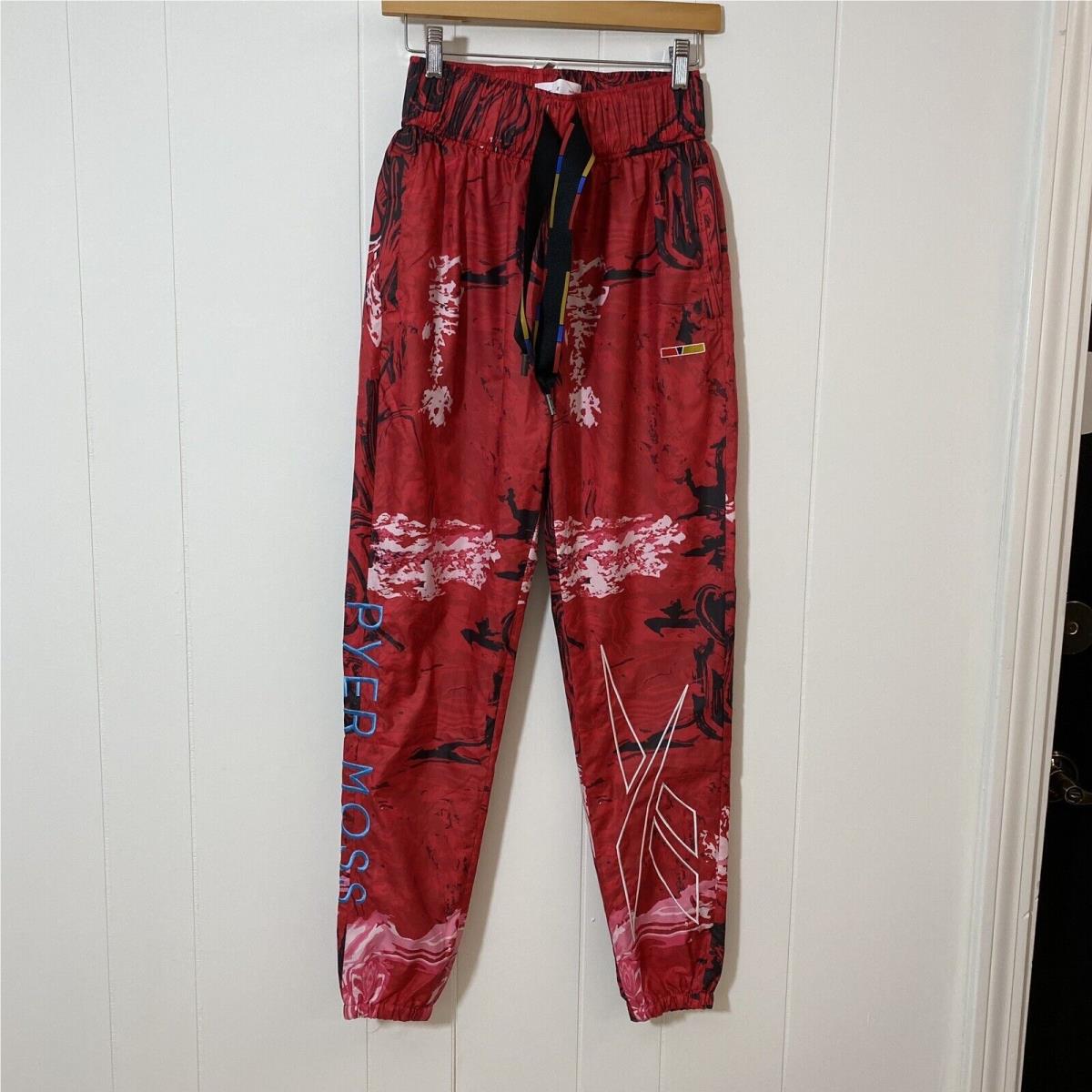 Pyre Moss Reebok Jogger Pants Unisex XS Red Drawstring Pockets Athletic Track
