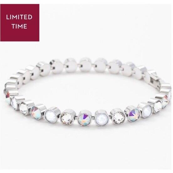 Swarovski Touchstone Crystal Bracelet Mini Multicolor 7 1/4 Rhodium Condition