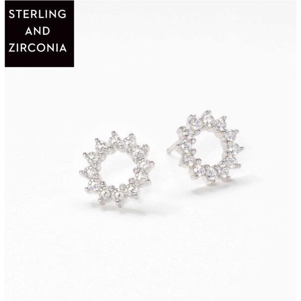 Swarovski Touchstone Crystal Earrings Stud Sterling Silver Zirconia Condition