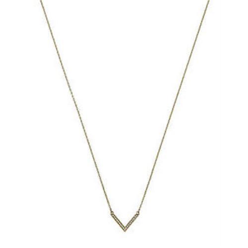 Michael Kors MKJ3743 Gold Tone Crystallized Arrow Pendant Necklace