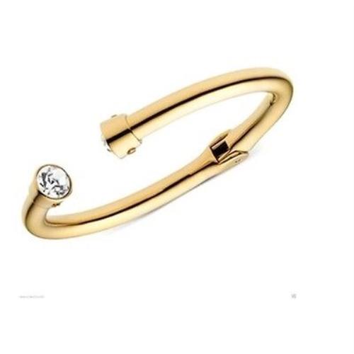 Michael Kors Gold Tone Crystal Reverse Cuff Bracelet MKJ2813