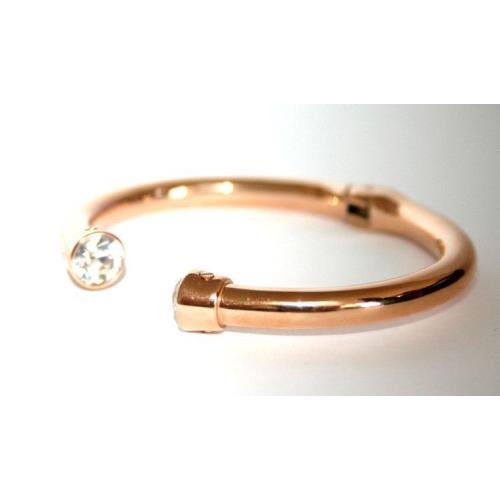 Michael Kors Rose Gold Tone Crystal Reverse Cuff Bracelet MKJ2814