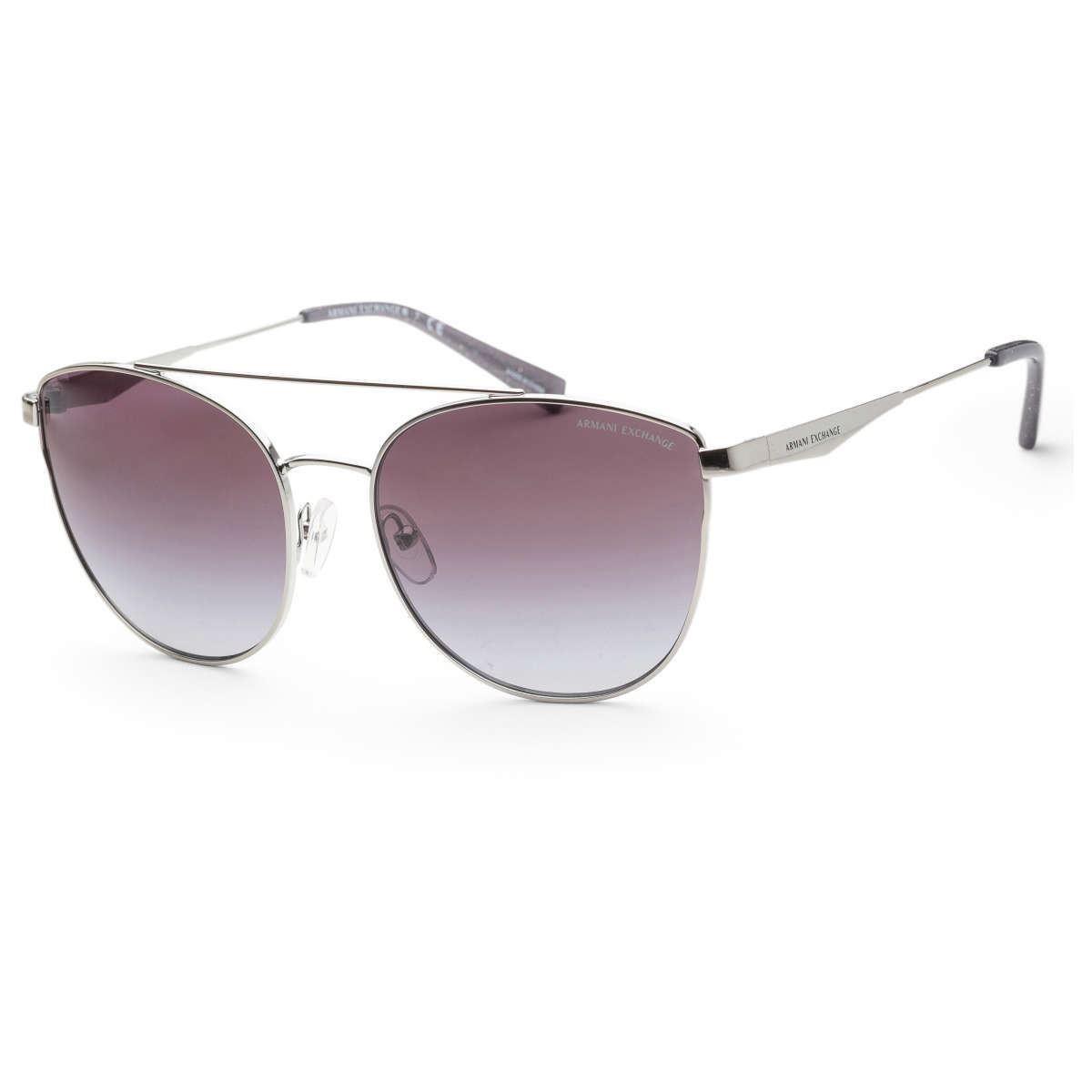 Armani Exchange Womens Sunglass AX2032S-61168G Silver Gray