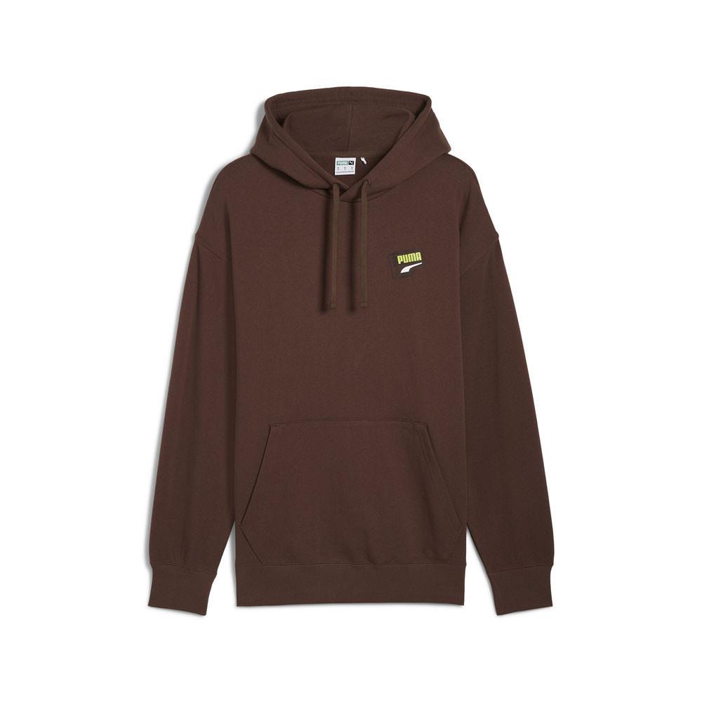 Puma Downtown Graphic Pullover Hoodie Mens Brown Casual Outerwear 62674865