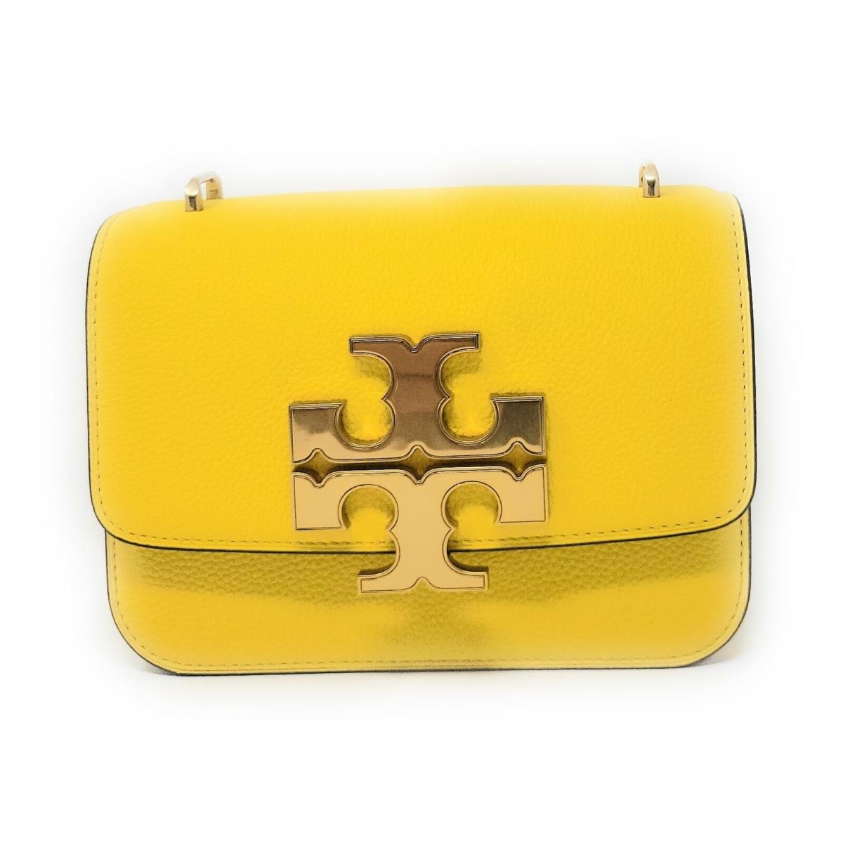 Tory Burch Women`s Small Eleanor Pebbled Convertible Shoulder Bag Lemoncello