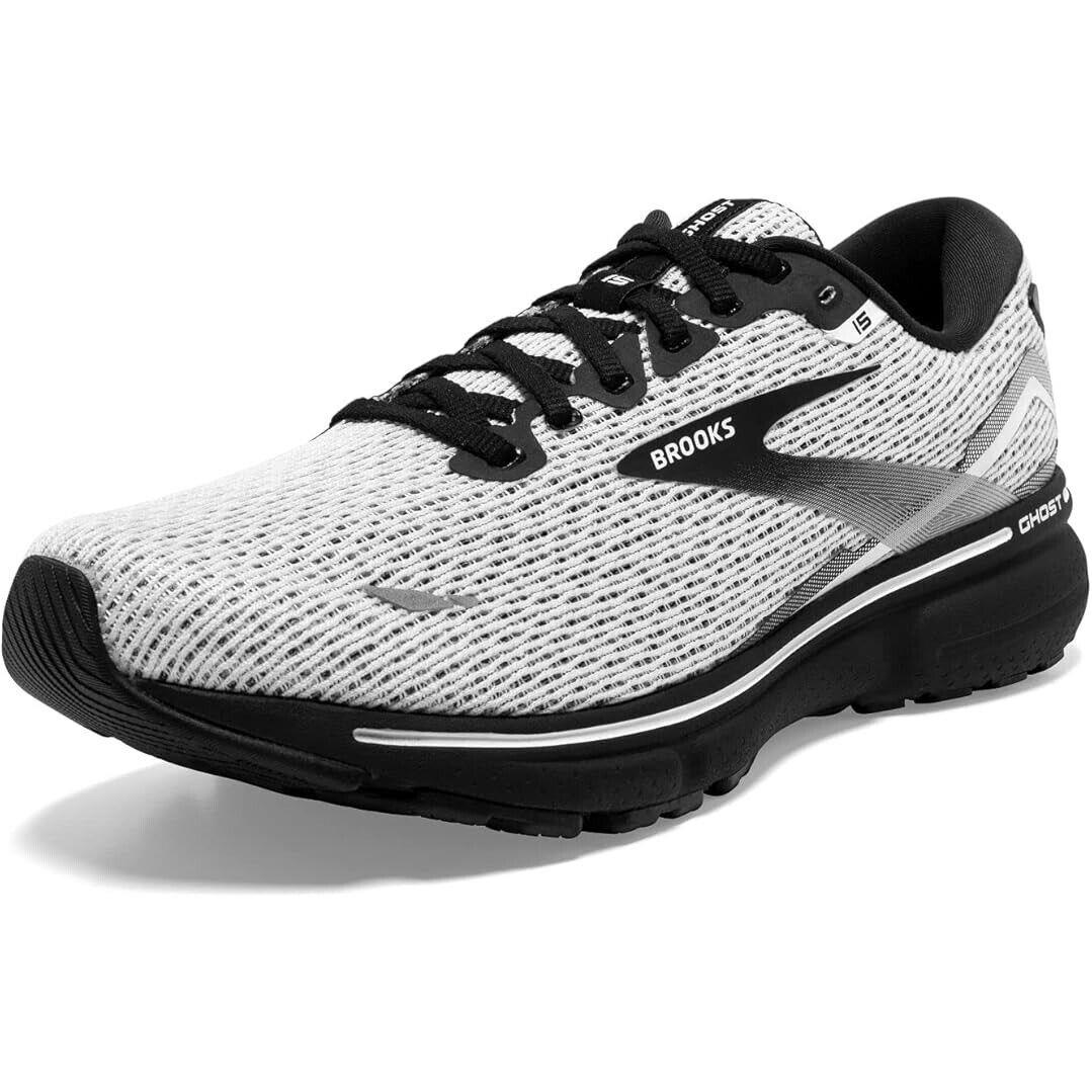 Brooks Z2442 Mens Black/white Ghost 15 Athletic Running Shoes Size US 10.5 M