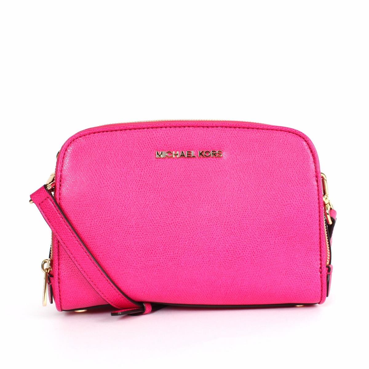 Michael Kors Reese Medium Messenger Crossbody Bag Raspberry