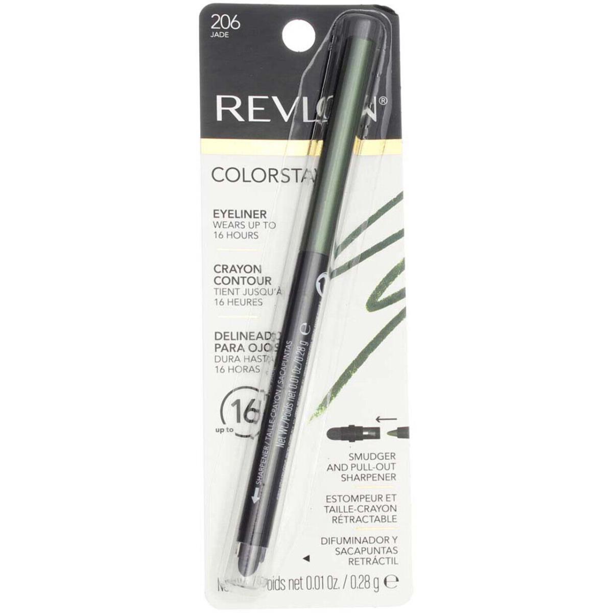 4 Pack Revlon Colorstay Waterproof Eyeliner Jade 206 0.01 oz
