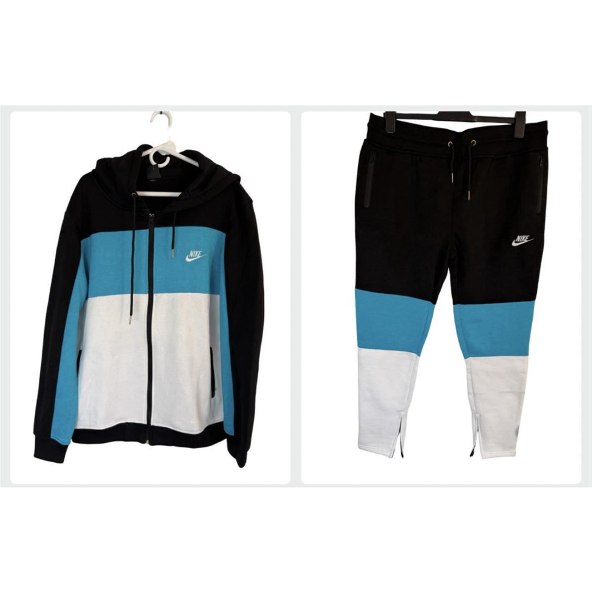 Vtg Nike Track Suit Men s XL Jacket Jogger Set Y2K Black/blue/white