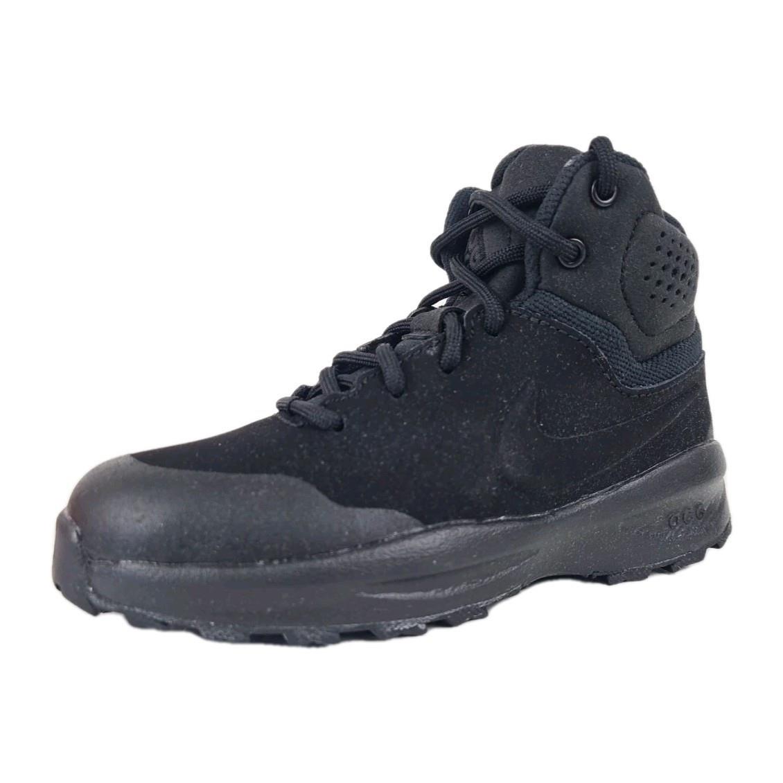 Nike Acg 599304 001 Kids Pre-school Terrain Boots Black Outdoors Suede SZ 1 Y