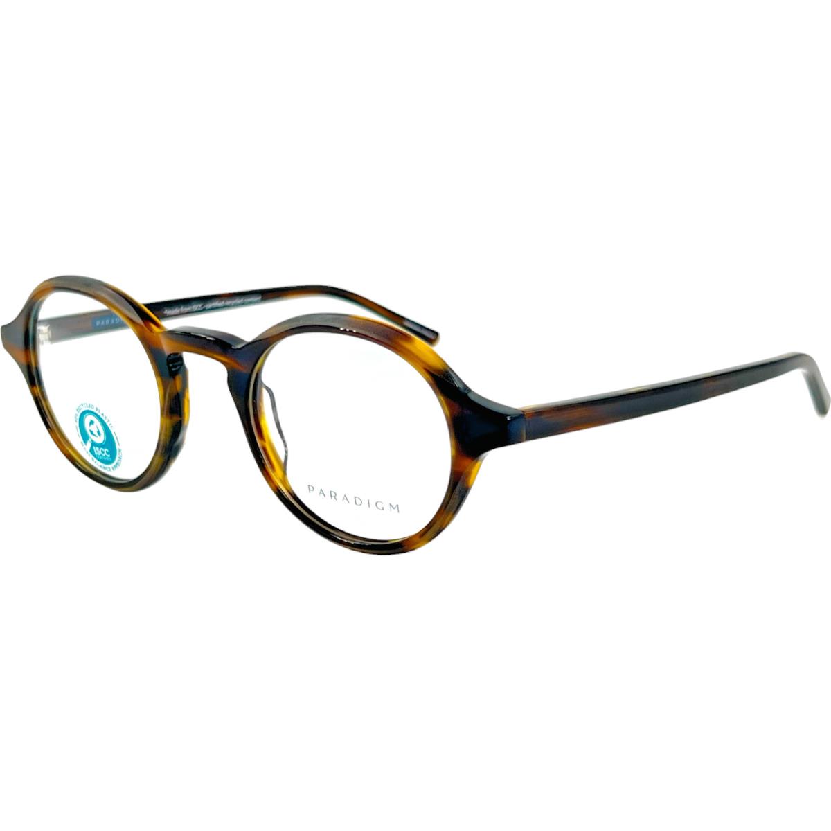 Salvatore Ferragamo Paradigm Soli Mens Round Plastic Eyeglass Frame TO Tortoise 46-23 Keyhole