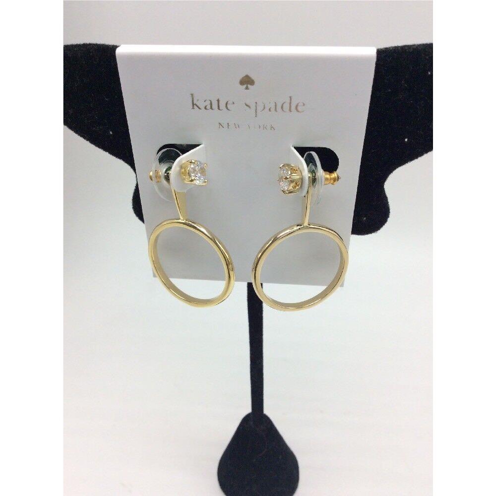Kate Spade Cubic Zirconia Front Back Hoop Earrings S114