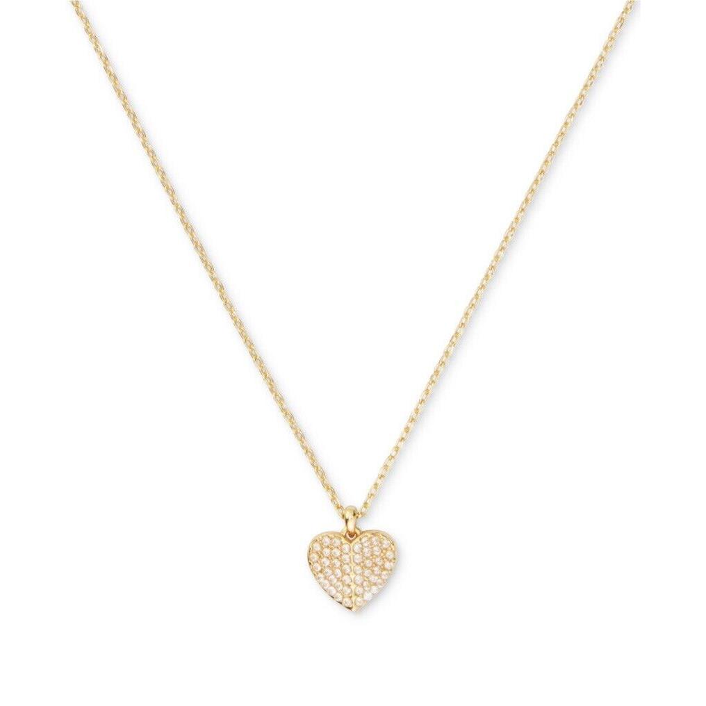 Kate Spade New York Gold-tone Crystal Heart Pendant Necklace Jke