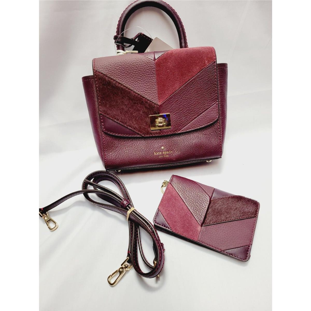 Kate Spade Shonna Serrano Leather Mini Crossbody with Wallet Deepplum 513