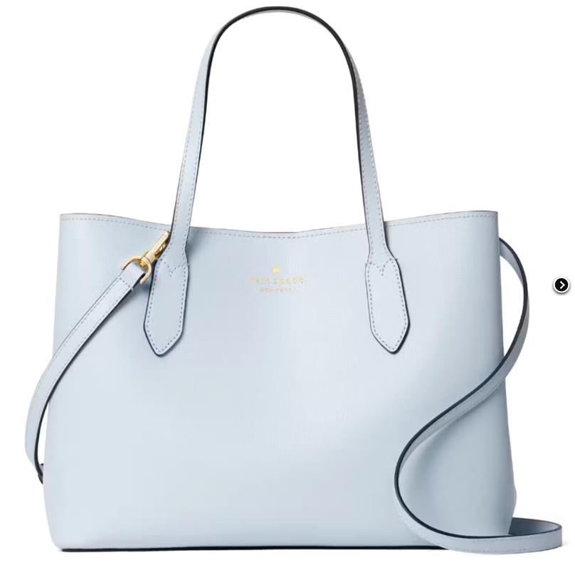 Kate Spade Harper Sapphire Refined Grain Leather Satchel Crossbody Tote Bag