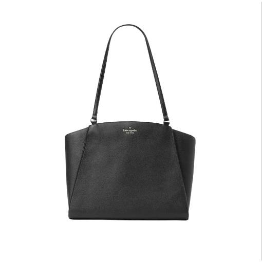 Kate Spade Brim Pebble Leather Laptop Tote Detachable Laptop Sleeve Black Bag