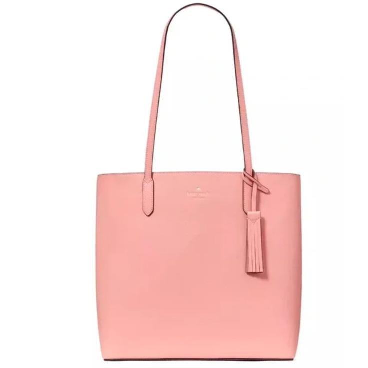 Kate Spade New York Large Jana Tote Bag Leather K8150 Shouder Bag Peachy Rose