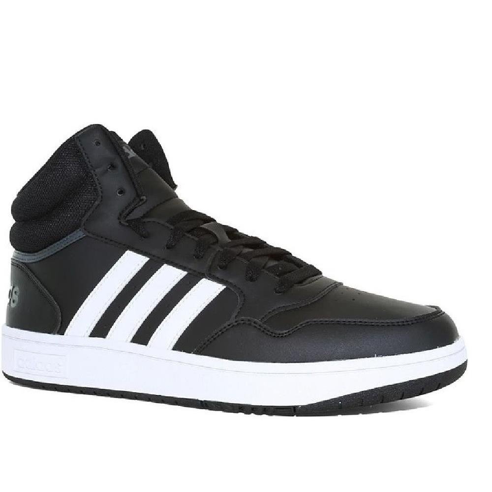 Adidas Mens Hoops 3.0 Mid Basketball Shoe Adult Black/white/grey 6.5 M US Bas