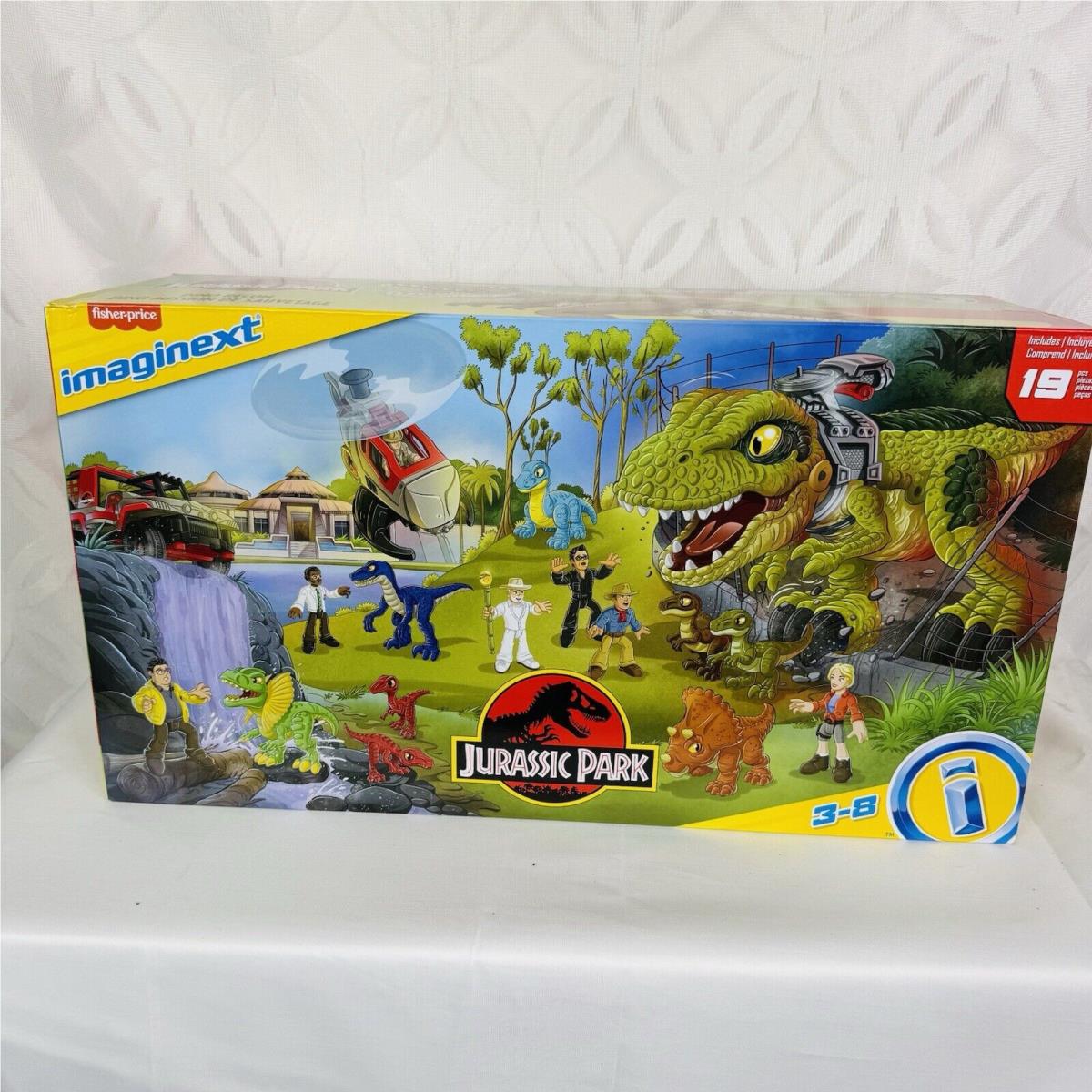 Imaginext Jurassic Park Dinosaur Recon T-rex Dinosaur Pursuit 19 Pcs