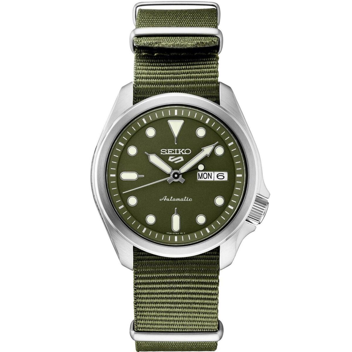 Seiko SRPE65K1 Men Sport Automatic Stainless Case Fabric Date 100m WR SRPE65