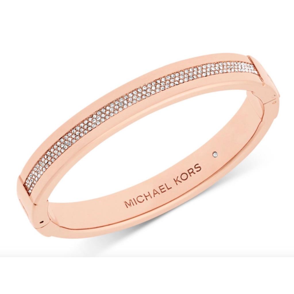Michael Kors Women`s Black Friday Rose Gold Bangle Bracelet Crystals MKJ6229791