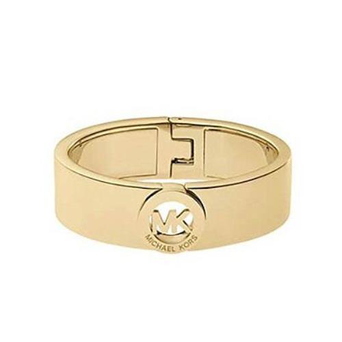 Michael Kors Fulton Gold Tone Oval Hinge Bangle Bracelet Bangle MKJ2925