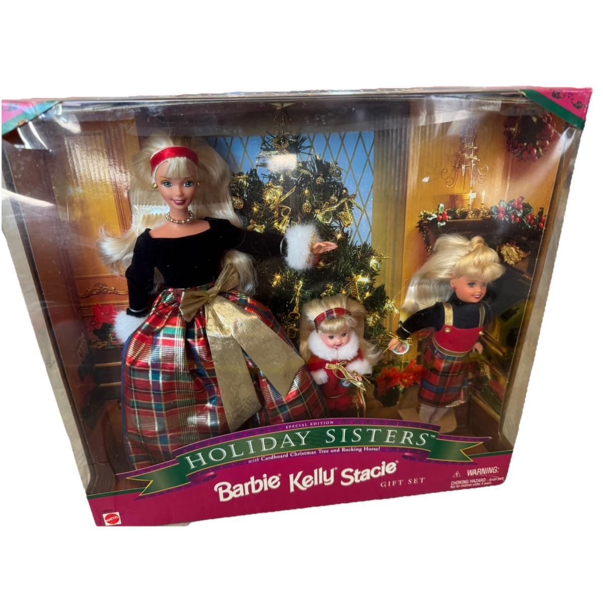 Holiday Sisters Gift Set: Barbie Doll Kelly Stacie Mattel 1998 19809 Nrfb