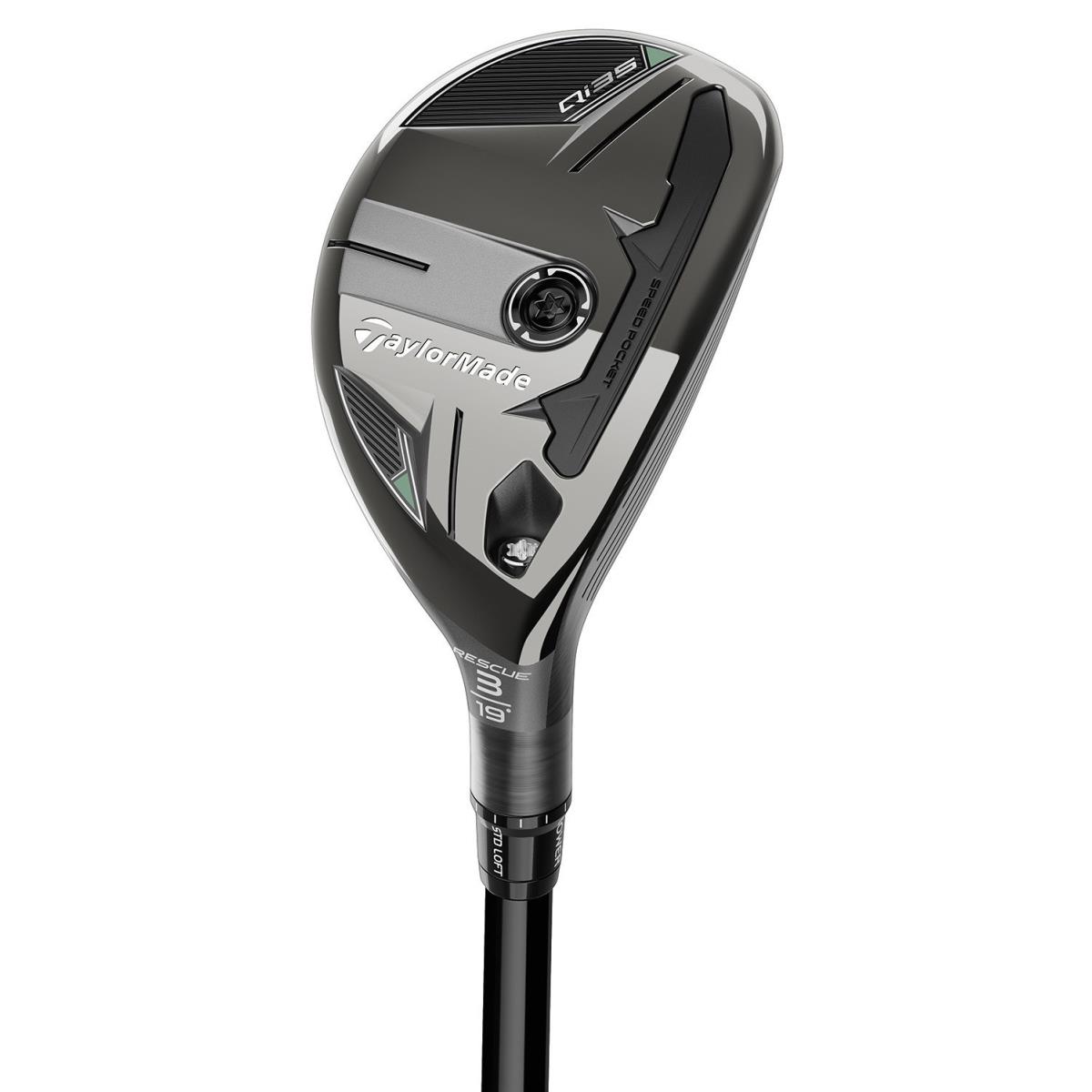 Left Handed Taylormade Golf Club Qi35 Rescue 22 4H Hybrid Stiff Graphite