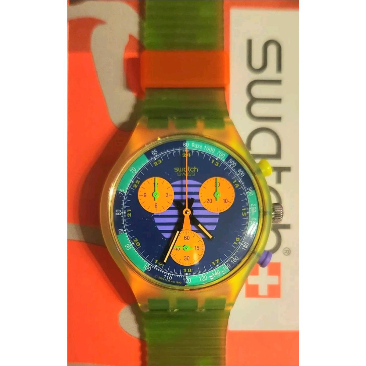 Swatch Neo Wave SCJ100 1991 Chronograph Watch Old Stock