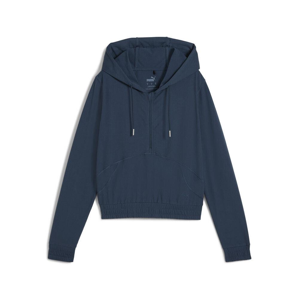 Puma Quarter Zip Hoodie X Pamela Reif Womens Blue Casual Outerwear 52681924