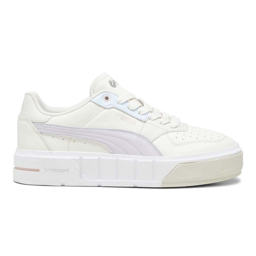 Puma Cali Court Leather Lace Up Womens Off White Sneakers Casual Shoes 39380207 - Off White