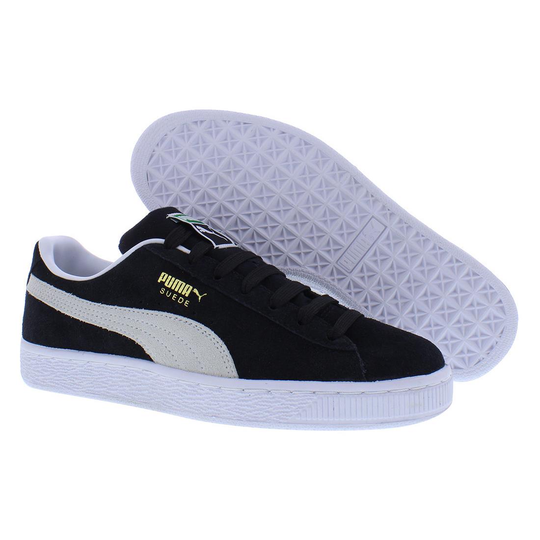 Puma Suede Classic Xxi GS Boys Shoes Size 4.5 Color: Black/grey