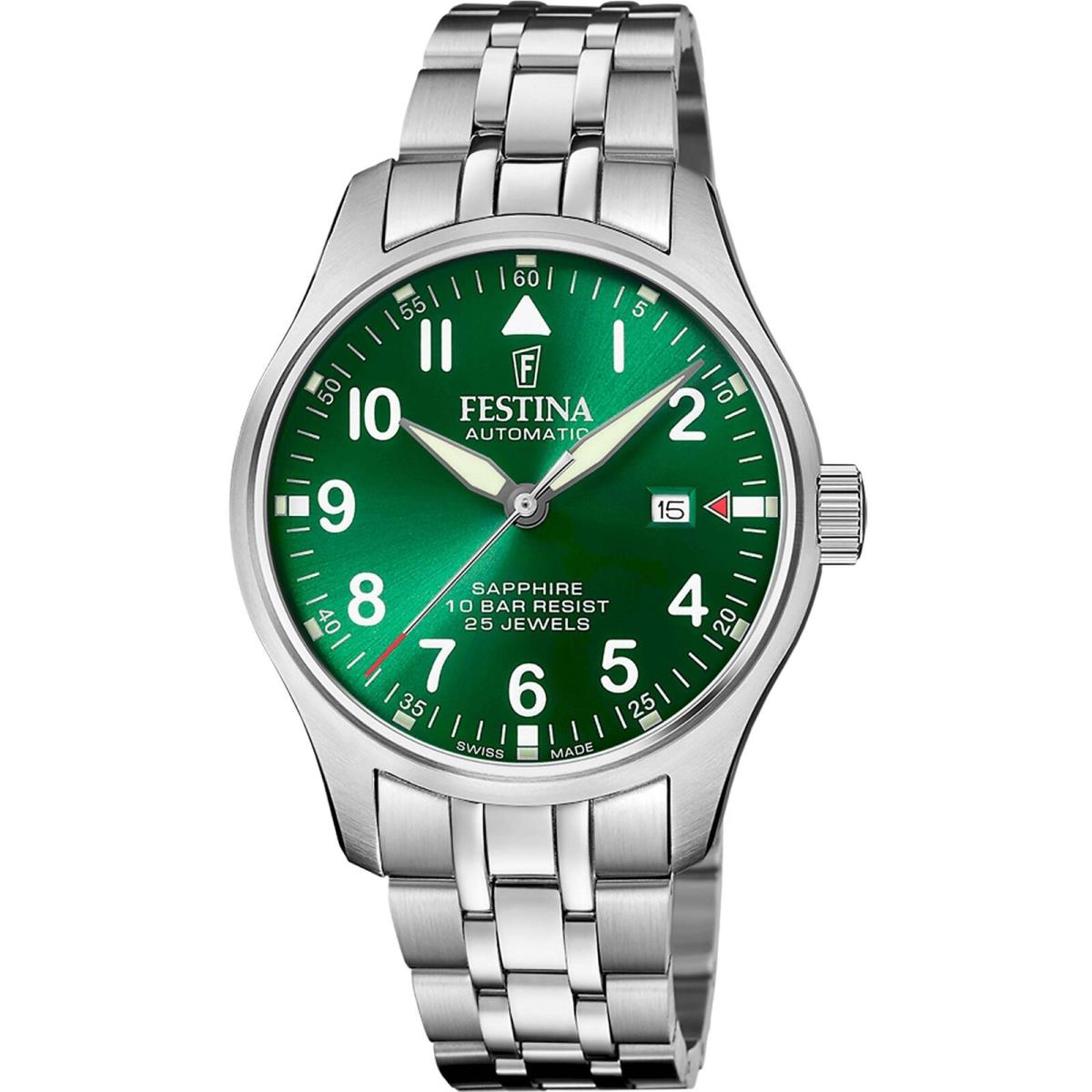 Festina Swiss Classic Saphire Stainless Steel Automatic Wristwatch F20151-B