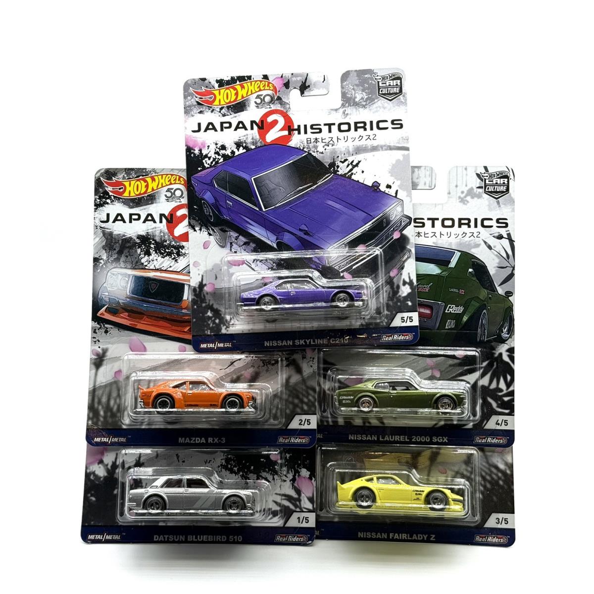 Hot Wheels Premium Japan Historics 2 Nissan Skyline/fairlady/datsun 510 Set OF 5
