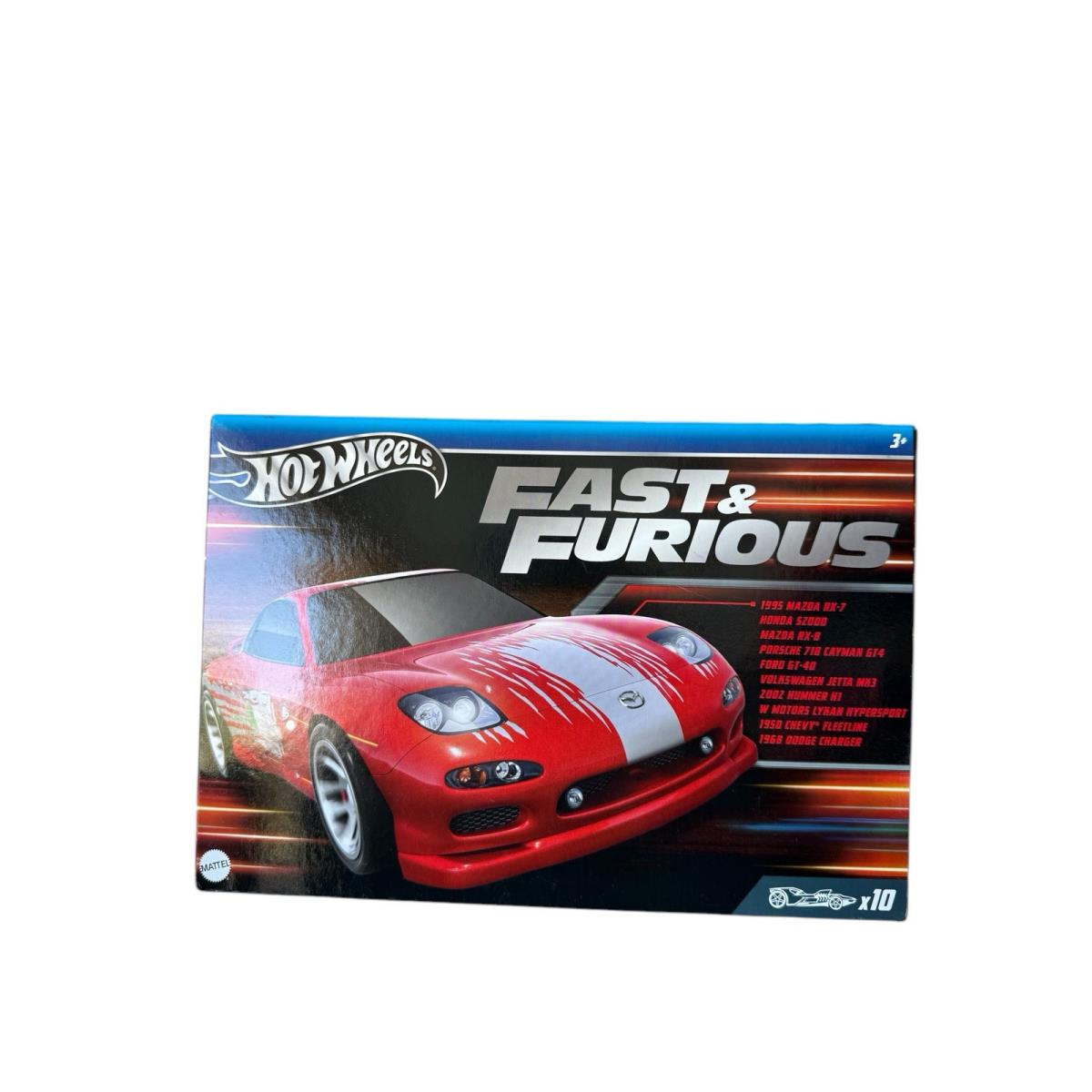 2024 Hot Wheels Fast Furious 10 Pack Rx-8/S2000/Jetta/Rx-7/Cayman GT4