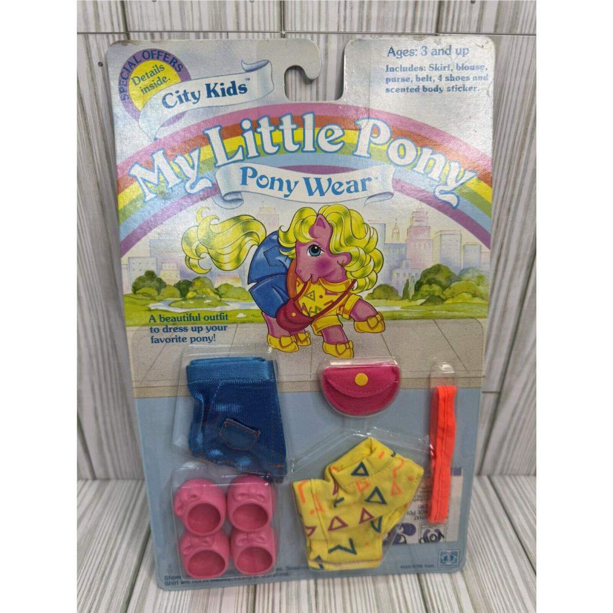 Vintage 1985 Hasbro My Little Pony Pony Wear Outfit Pack City Kids