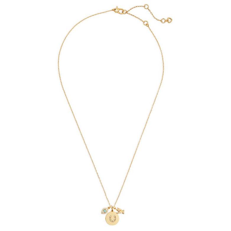 Kate Spade Winning Pair Gold Tone 18 -21 Necklace - JL95