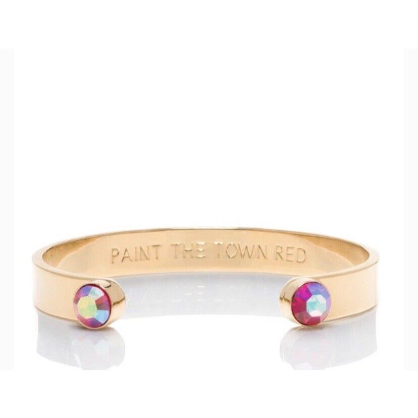 Kate Spade Forever Gems Cuff- Red-paint The Town Bracelet KSS175