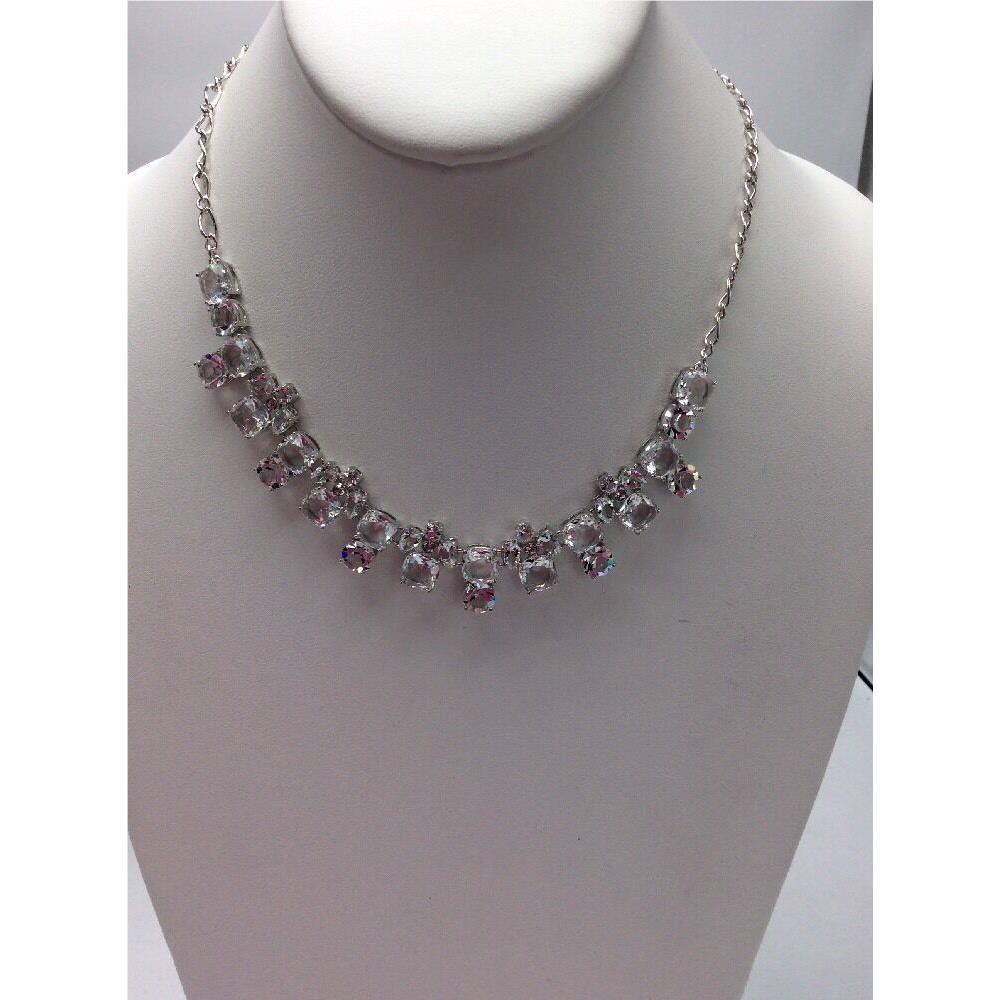 Kate Spade Make Me Blush Collar Necklace Silver Tone 252