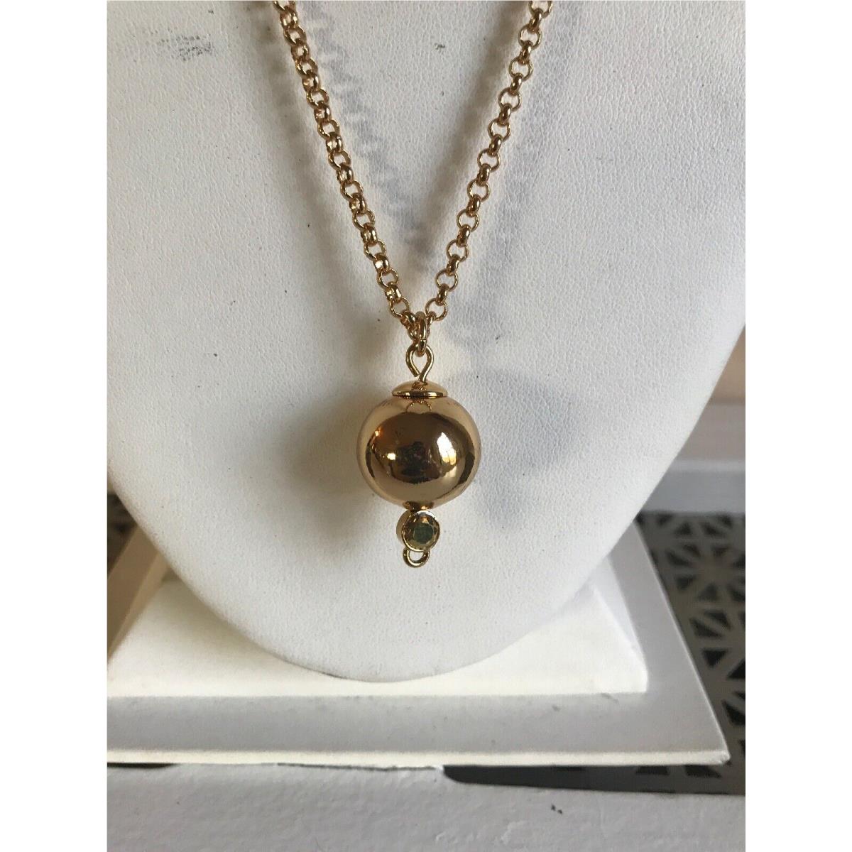 Kate Spade Gold Tone Gold Standard Ball Necklace 11