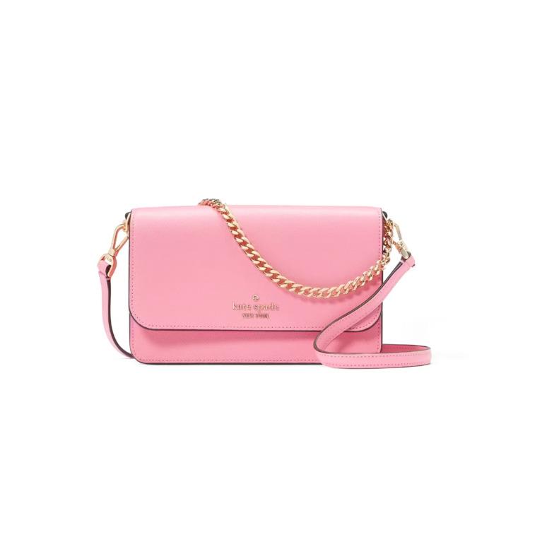 Kate Spade Madison Blossom Pink Saffiano Leather Small Flap Crossbody Bag