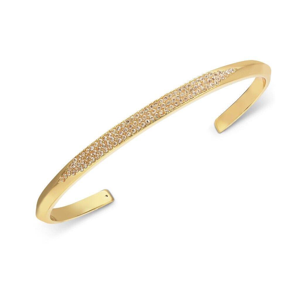 Kate Spade Raise The Bar Gold Tone Pave Cuff Bracelet Mka