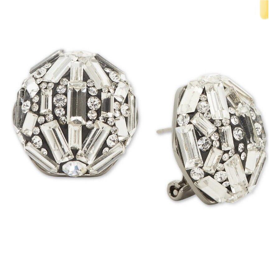 Kate Spade Glittering Baguette Crystal Statement Stud Earrings a1G