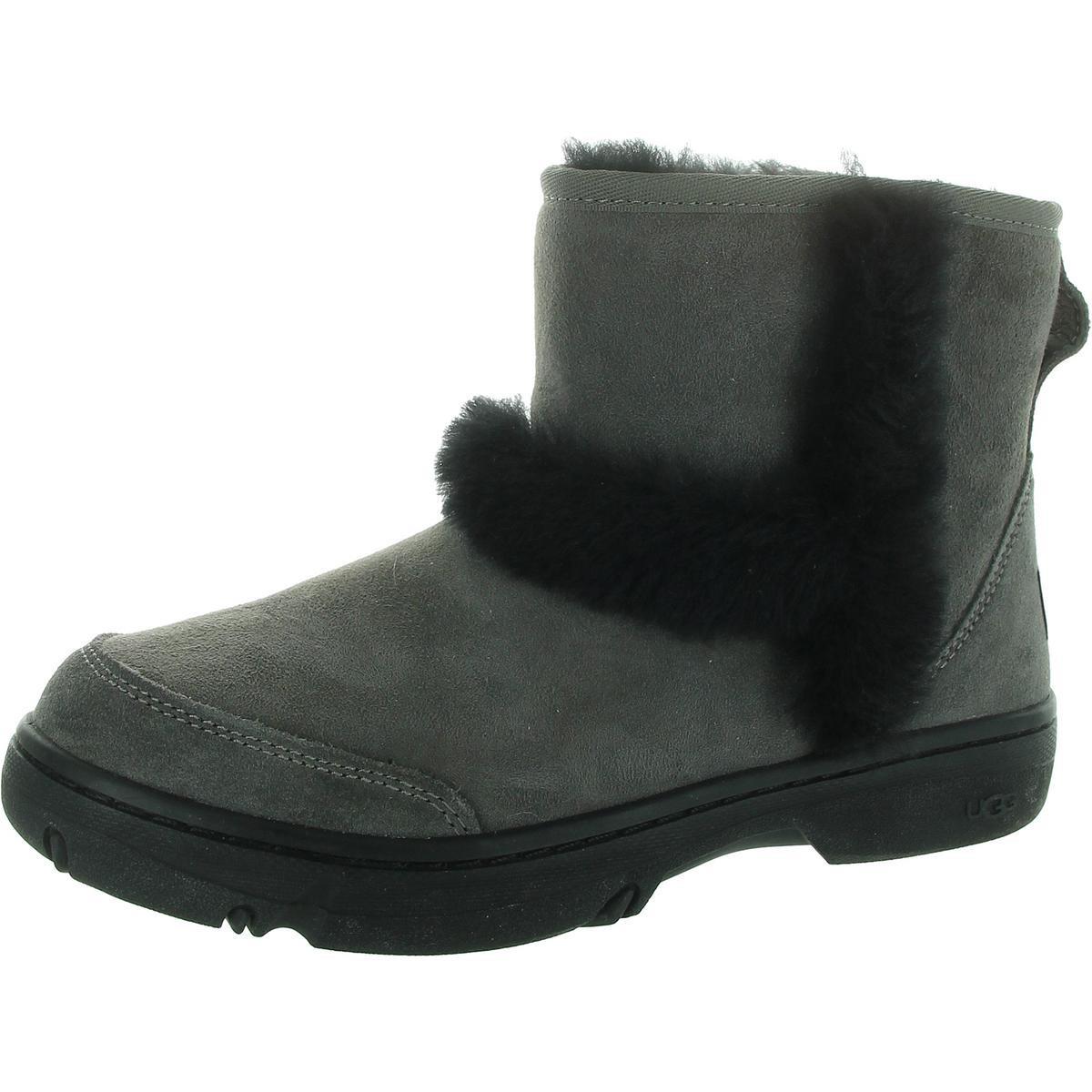 Ugg Womens Suede Wool Blend Cozy Winter Snow Boots Shoes Bhfo 6247 GREY/ BLACK